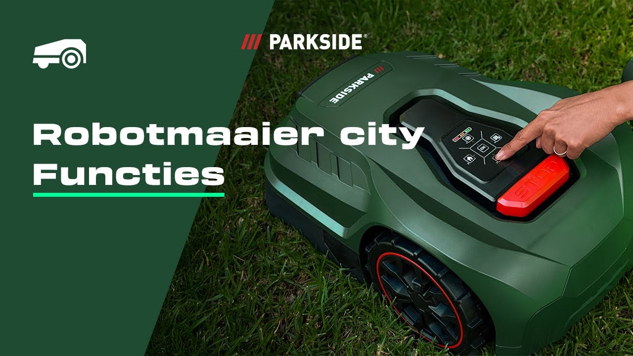 Uitleg van de belangrijkste functies op het toetspaneel | PARKSIDE 20 V Robotmaaier City Smart