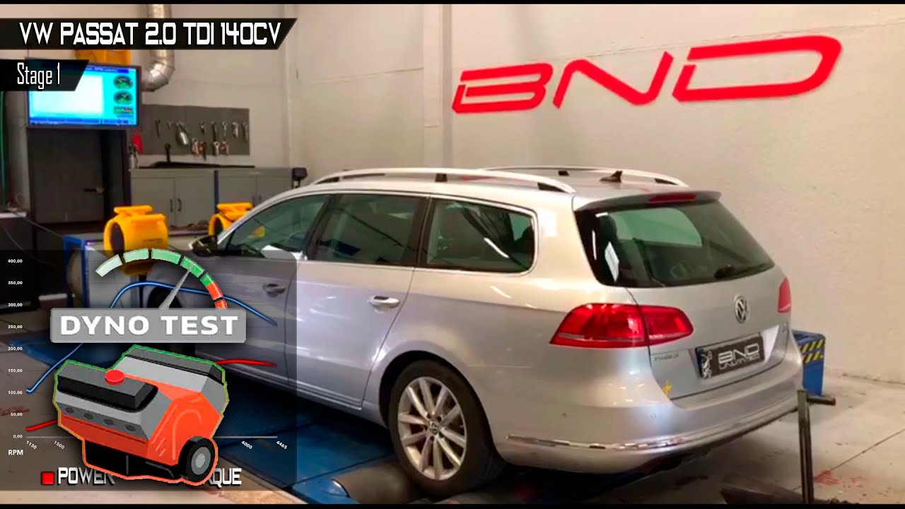 VW Passat 2.0 TDI 140cv - STAGE1 dyno - ByBND