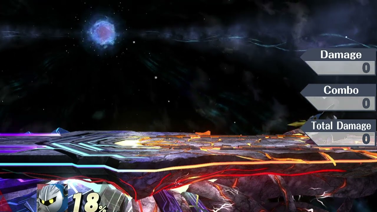 Ganondorf's up smash to down air combo against Meta Knight's ledge hang