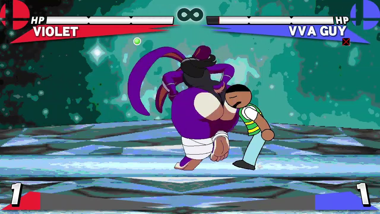 M U G E N Violet bunny vs Some crappy bad OC