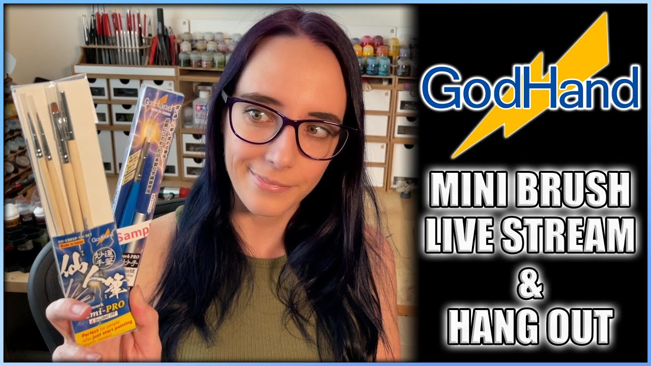 Painting with GODHAND Brushes | Hobby Night Hangout w/ Angela