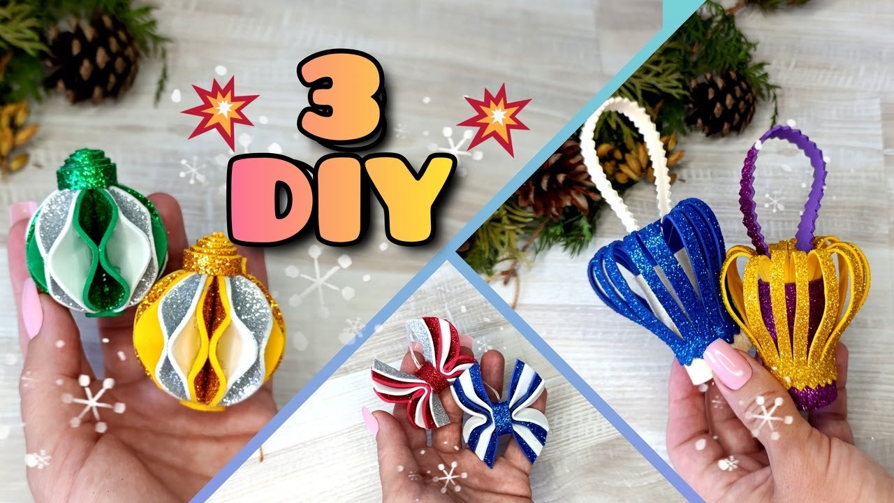 WOW🎄3 Easy DIY Christmas Decorations 🎄Christmas Tree Decorations