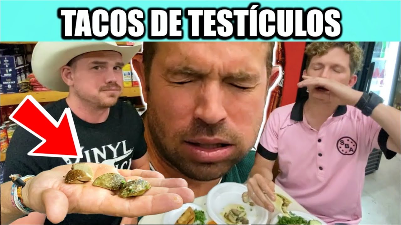 GRINGOS PROBANDO TACOS DE CRIADILLA (TESTÍCULOS) 🌮🥚🐮🤢
