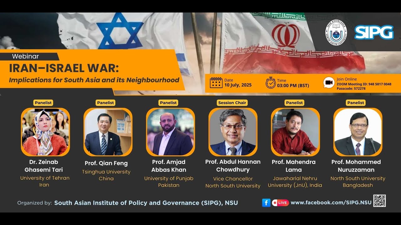 Webinar on the Iran&ndash;Israel War : Implications for South Asia and its Neighbourhood