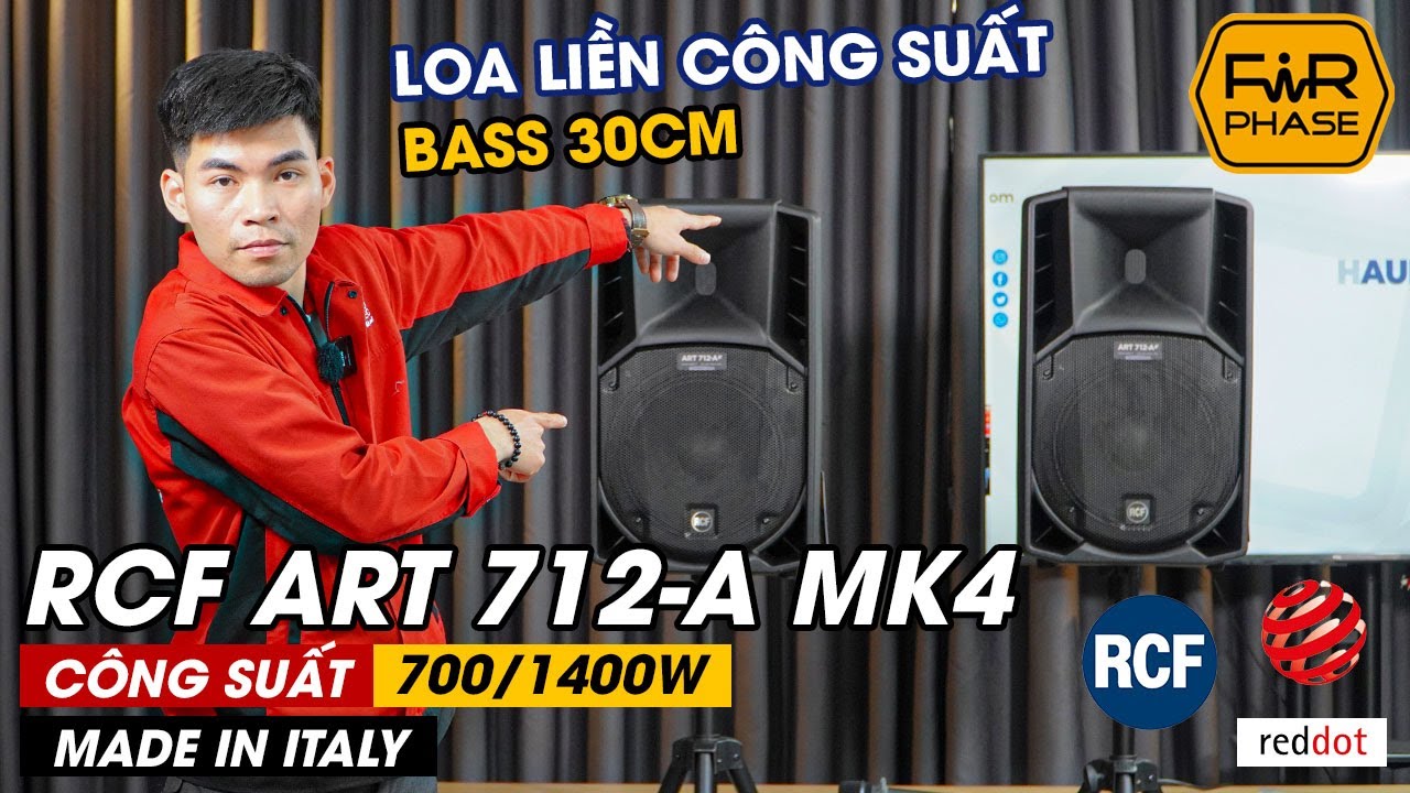 Loa Liền Công Suất RCF ART 712-A MK4 ITALY, 1400W Hát Karaoke Gia Đình Hay, Biểu Diễn Chuyên Nghiệp