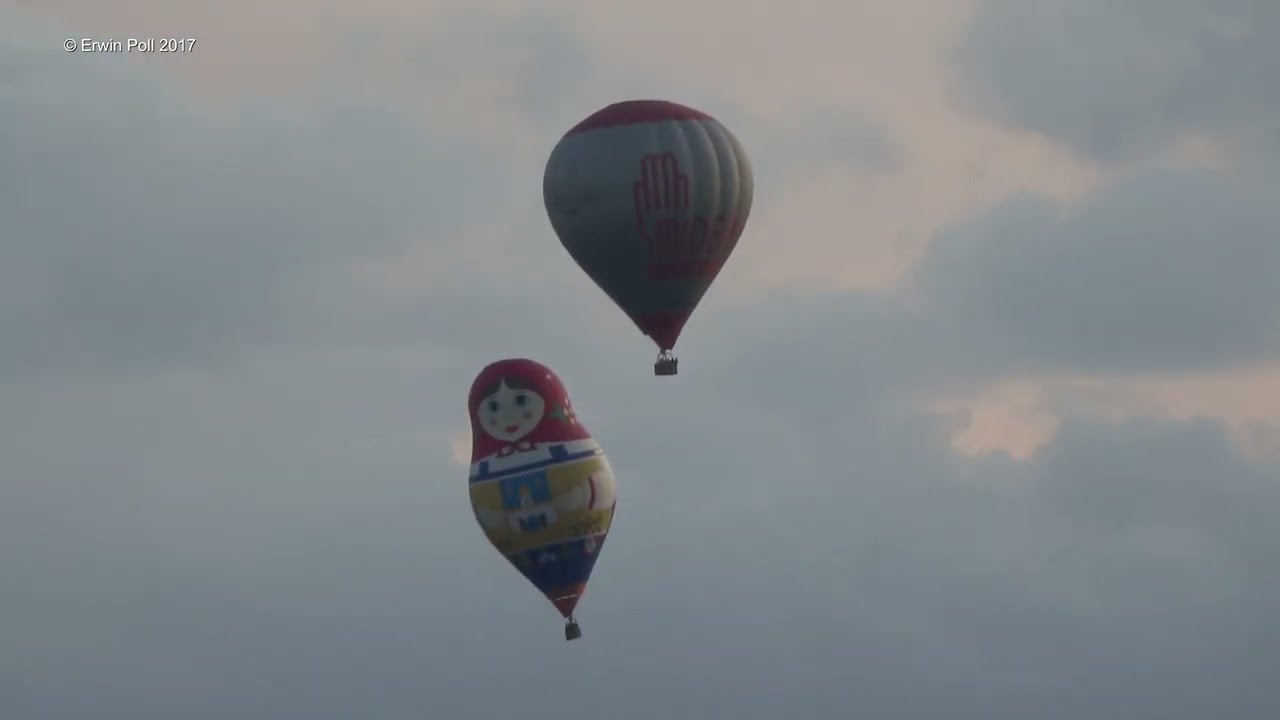 Fast Windy Landing Hot Air Balloons Ballonfiesta Barneveld At Teuge 2017