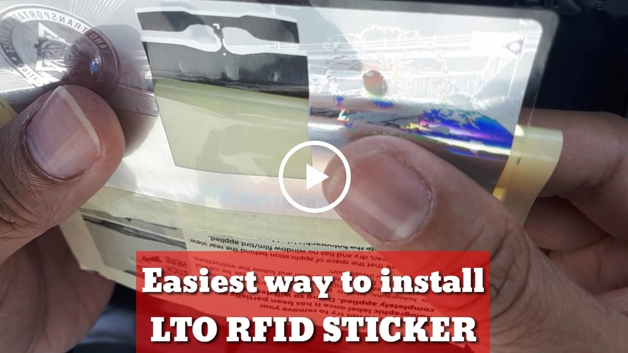 RFID STICKER FROM LTO | HOW TO INSTALL EASILY