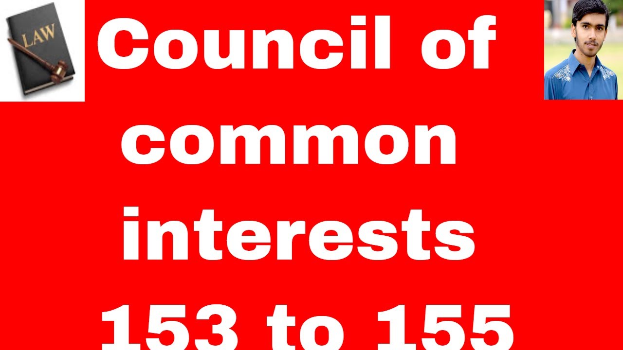 Council of common interest Article 153 to 155 of constitution of pakistan 1973 in urdu and hindi