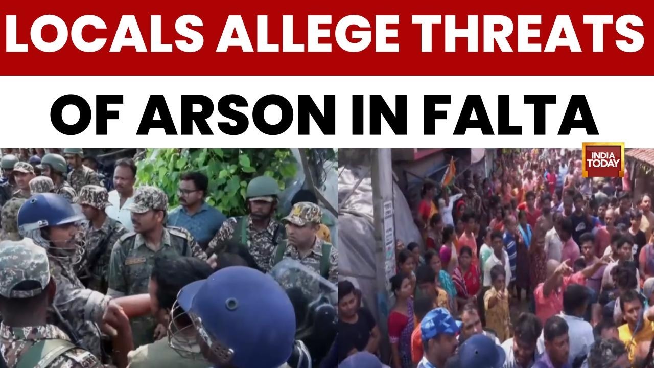 Bengal Breaking: Falta Villagers Protest Alleged Post-Poll Threats By TMC Amid Heavy Security