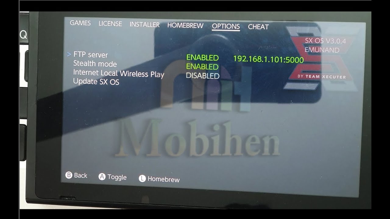 Using SX OS Ftp feature