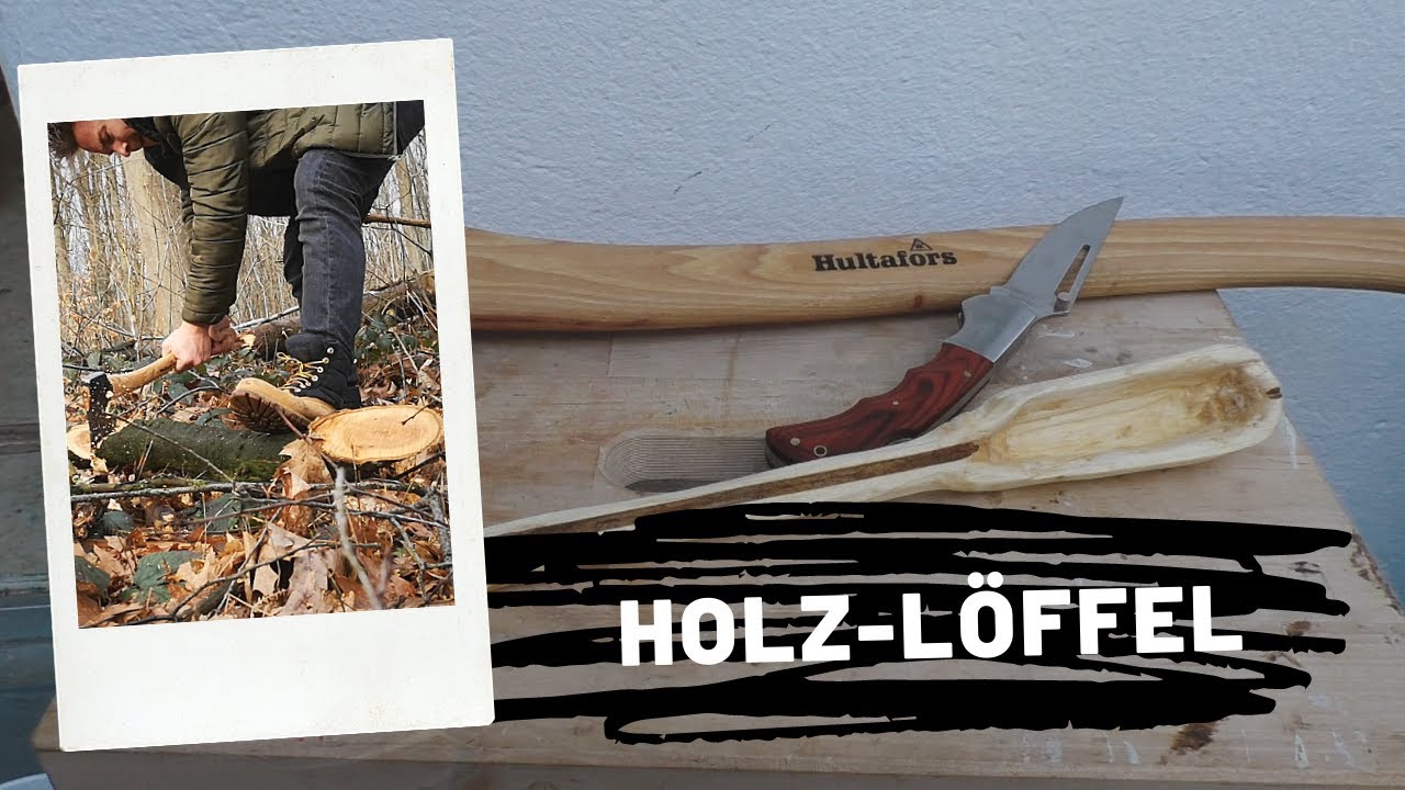 Holzlöffel schnitzen //Mit Axt und Messer