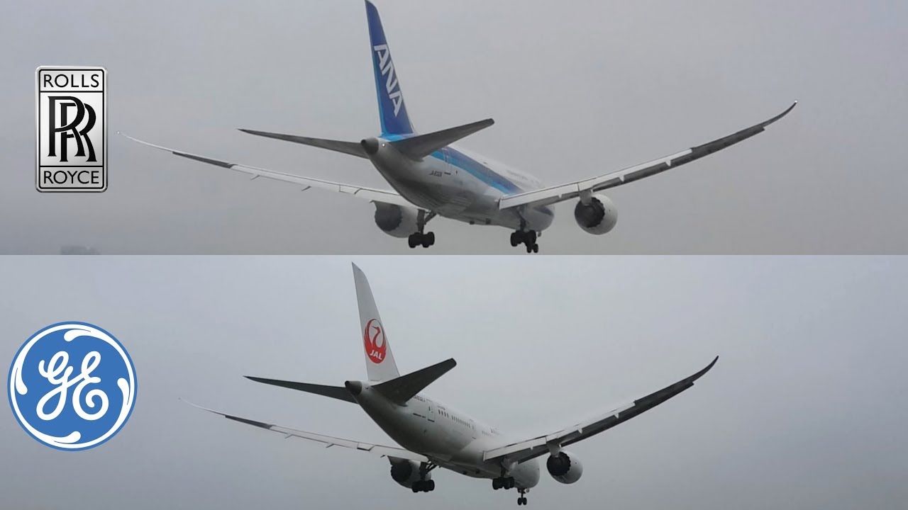 GEnx VS. Trent 1000 (JAL VS. ANA), 787-8 Engines Sound Battle !!