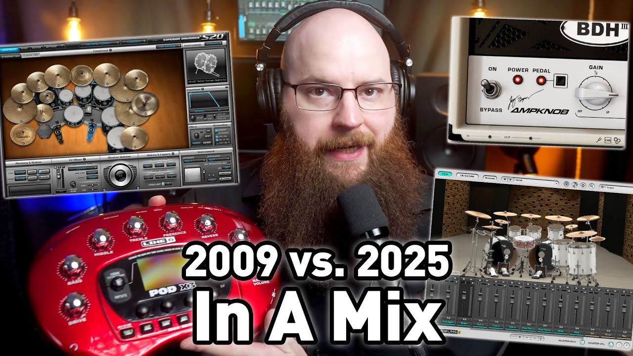 2009 vs 2025 Metal Production с участием POD X3 и Superior Drummer 2.0