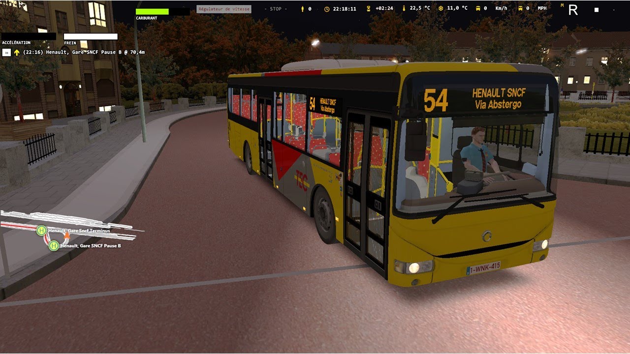 OMSI 2 | AVELIA V2 | LIGNE 54 –HENAULT SNCF- ADSTERGO.(IRISBUS CROSSWAY LE 12 URBAN) | N°135