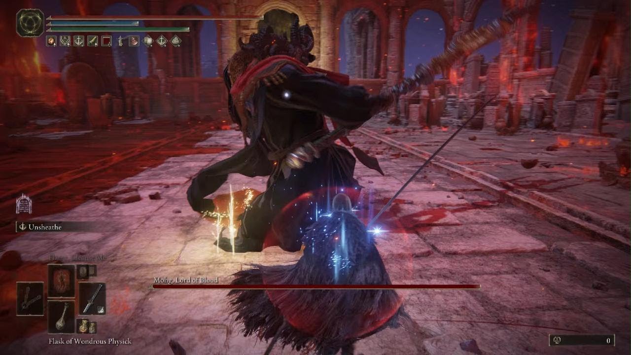 Elden Ring - Mohg, Lord of Blood Boss (No Hit, Nihil Damage Only) - Keen Nagakiba