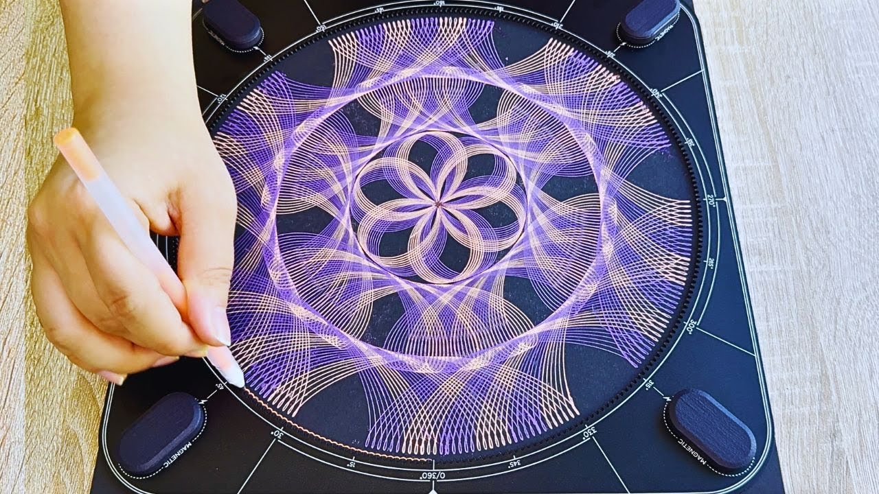 🌀💜🧡🖤 Endless Whirls | Spirograph in Motion 💜🧡🖤🌀
