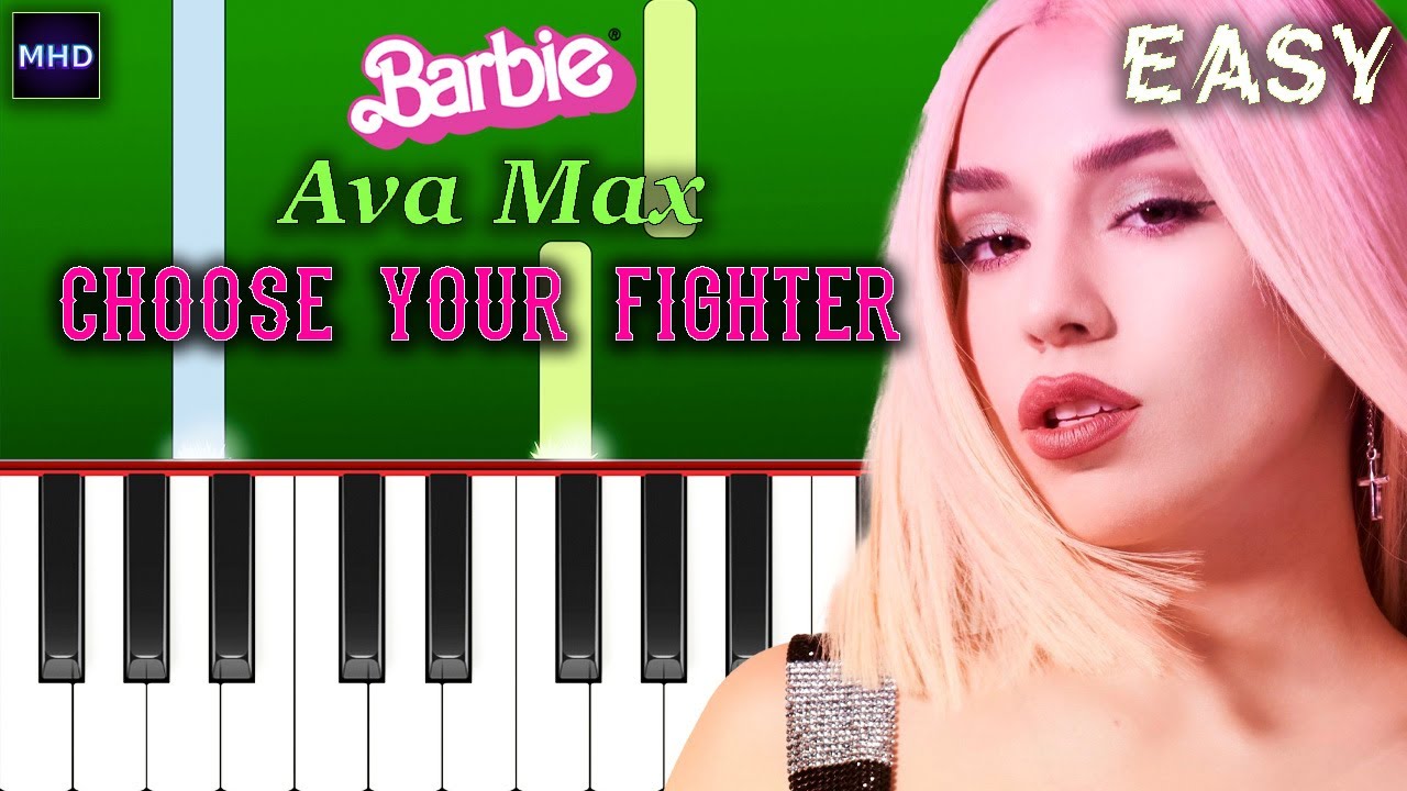 Ava Max - Choose Your Fighter - Piano Tutorial [EASY] (From Barbie)