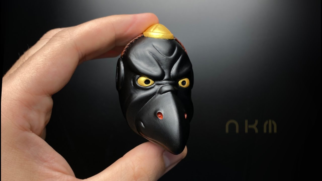 How to make MINI Japanese Karasu Tengu mask