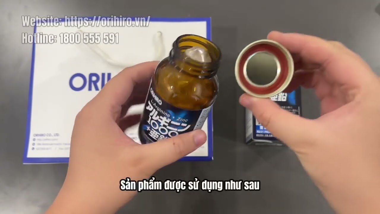 Viên uống tăng cường sinh lý nam giới L-arginine 1000mg và ZinC Orihiro