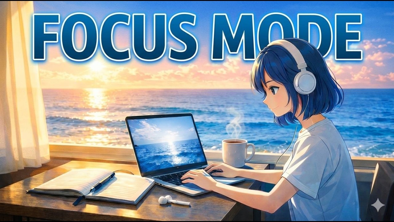 Salt Breeze Café Lofi | Chill Ocean Waves / Best for Study and Work