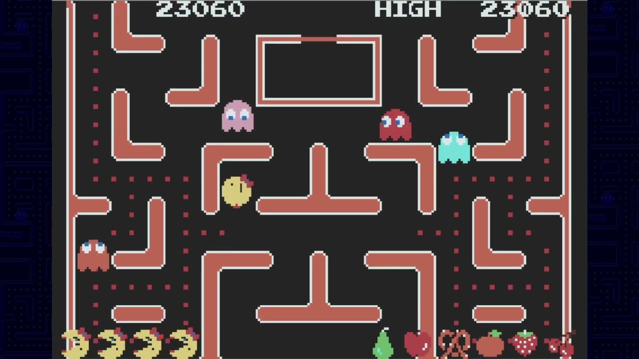 Ms. Pac-Man - Namco Museum (GBA) Scroll Mode - Gameplay Video