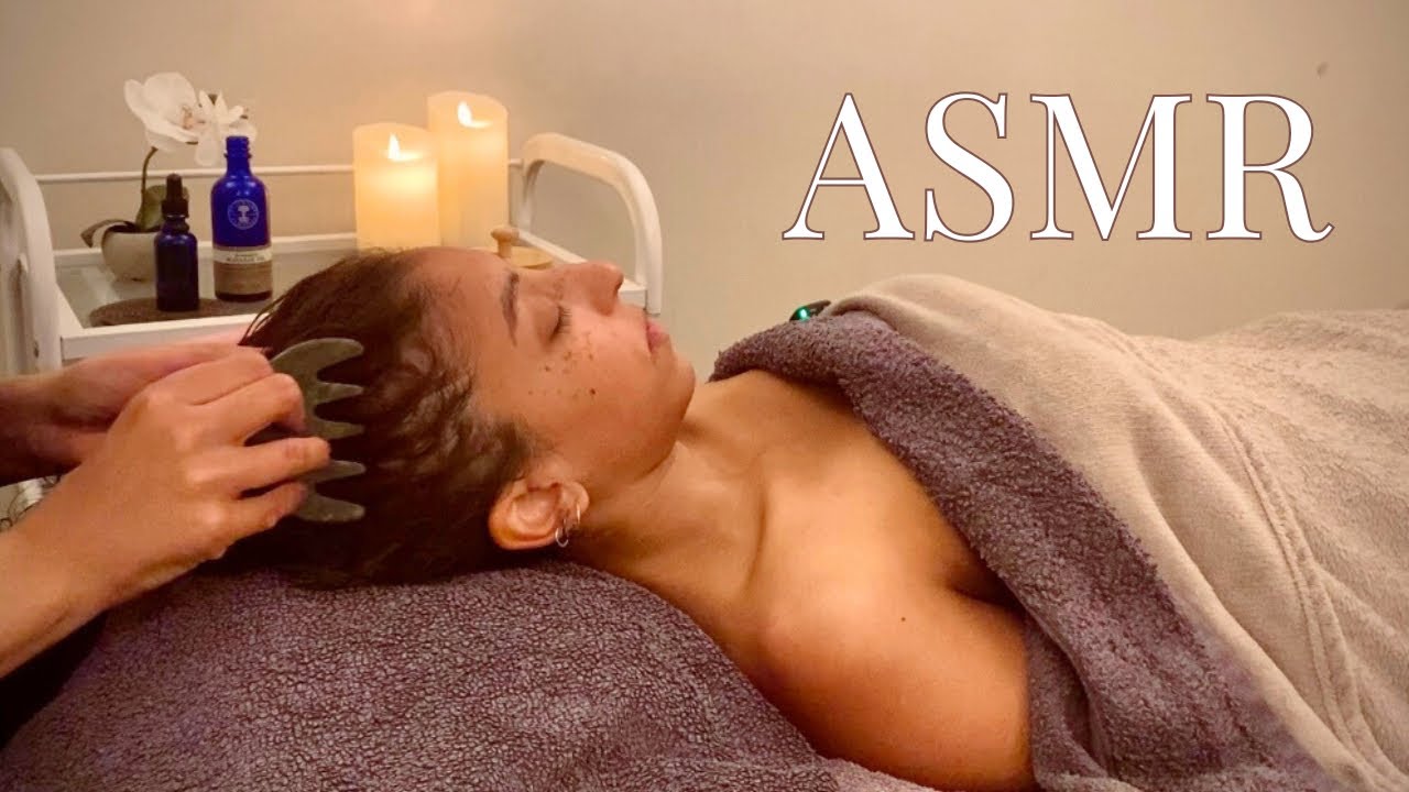 ASMR ✨Relaxing Head Massage | Hair Combing with Soft Spoken {Skincare Based} Storytelling ✨