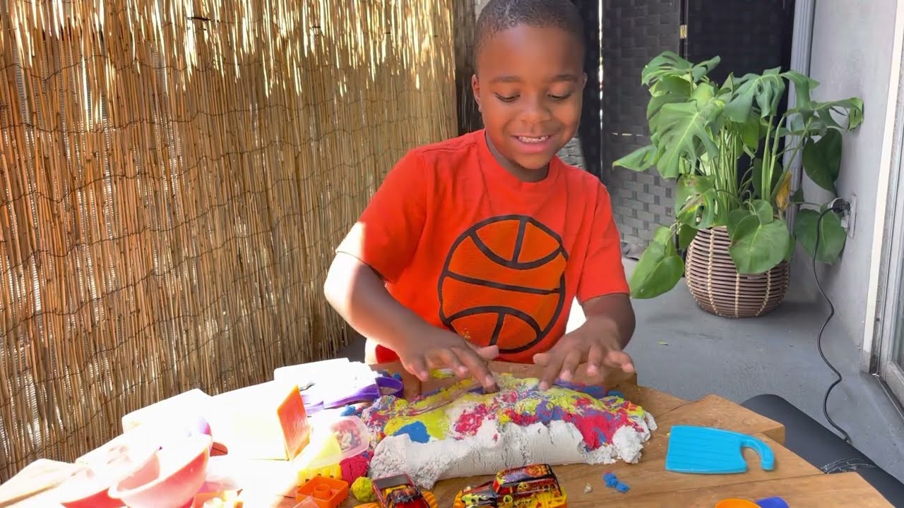 Peyton’s Place- Kinetic Sand and Monster Trucks