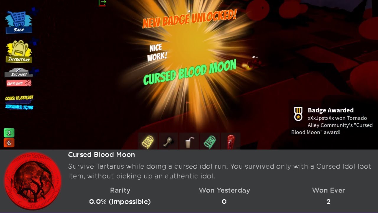 Tornado Alley Ultimate - Tartarus: Cursed Blood Moon Badge (1st Victory)
