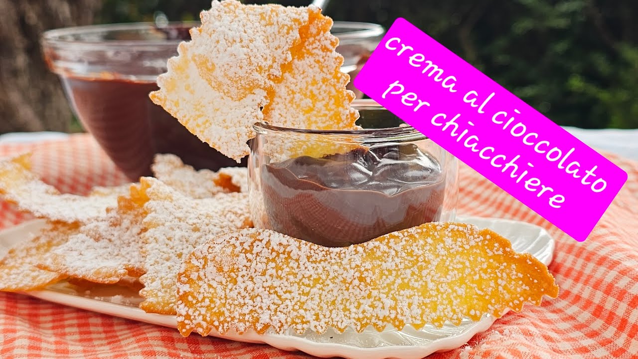 Crema al cioccolato per chiacchiere, sanguinaccio dolce.