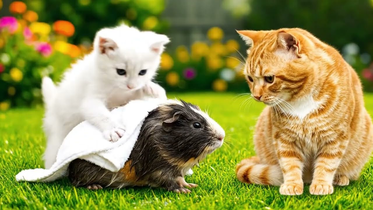 Mama Cat Trims Fur on the Farm and Makes Tiger Hat For Kittens At Home 🐾🎩🐯|AI Cute Animal Short Film