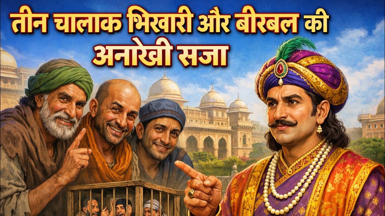 💠 तीन चालाक भिखारी और बीरबल की अनोखी सजा | new story | Akbar Birbal moral story | 