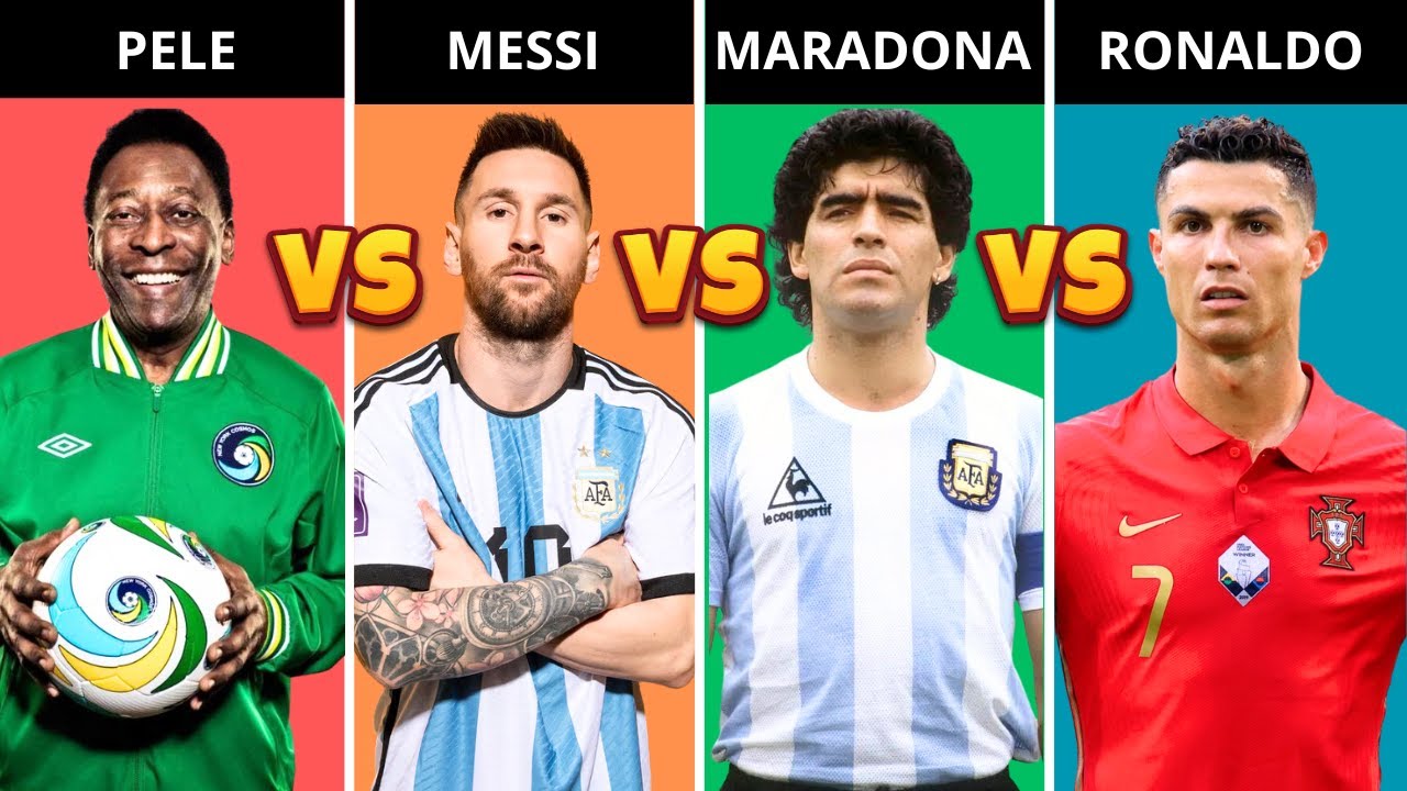 Сравнение: Роналду vs Месси vs Пеле vs Марадона | Who is the GOAT?