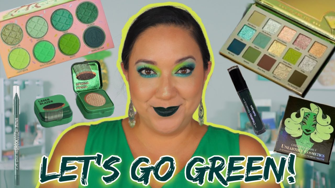 Let's Play With My Favorite Green Makeup!  | Monochromatic Series