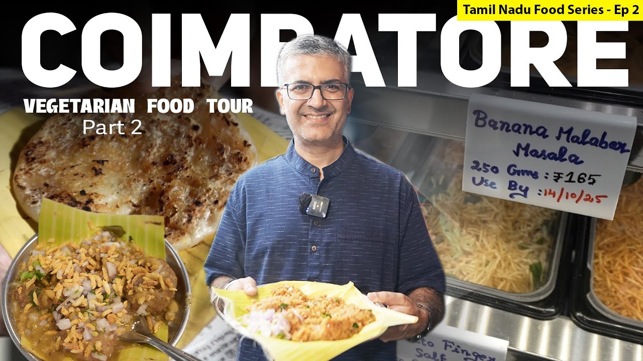 Best Coimbatore Veg Street Food Tour I Kalan Fry + Sweet Poli + Kothu Parotta + Action Ashok Sarbath