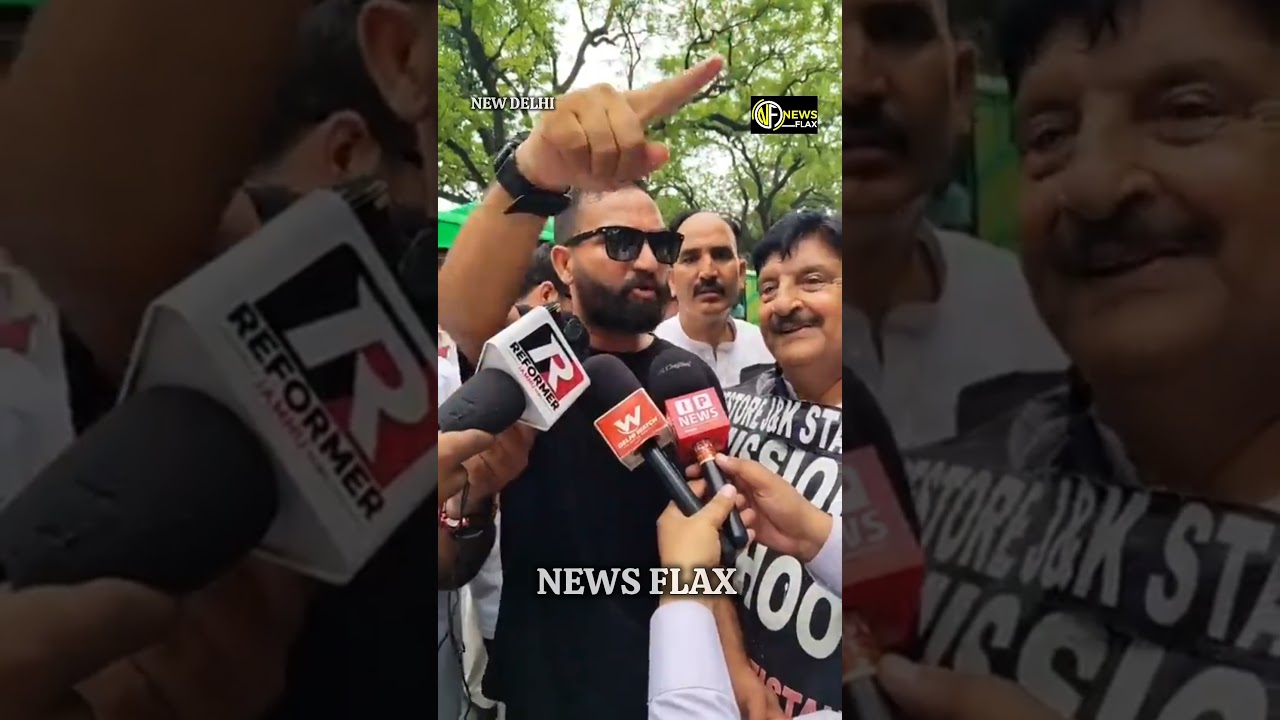 Mehraj Malik Joins National Conference&rsquo;s Statehood Protest in New Delhi