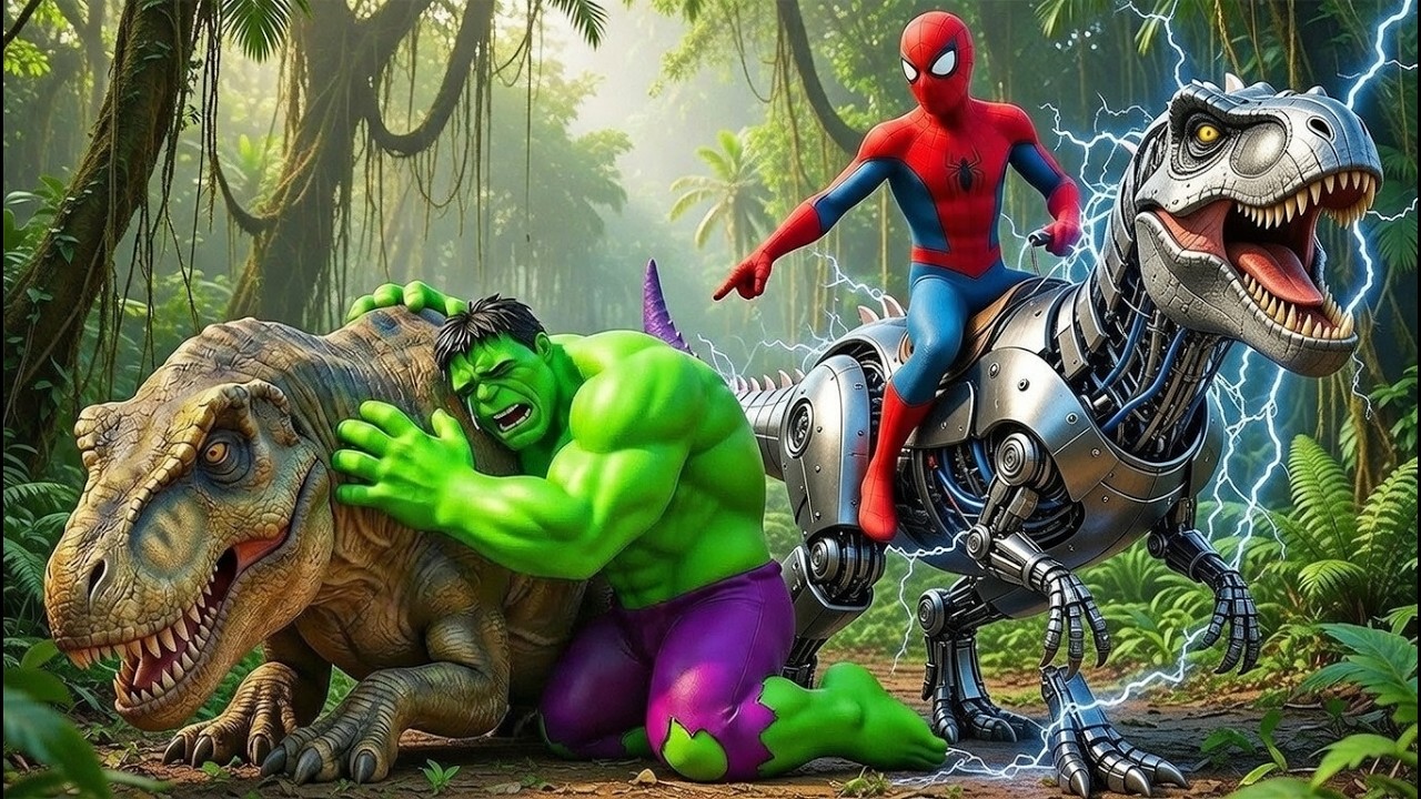 🦖🕷️ SPIDERMAN Wins The Legendary Dinosaur Race Championship &ndash; Epic Racing Challenge🦖🕷️