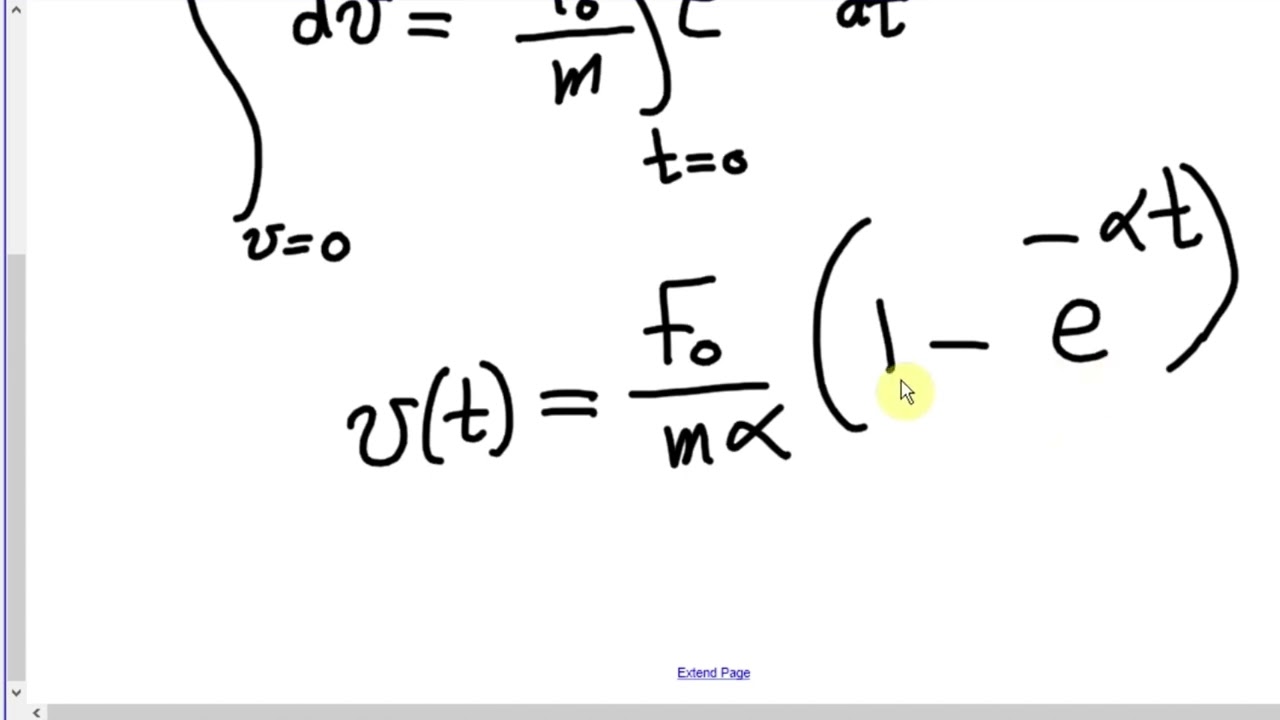 Solving a problem where force is a function of time