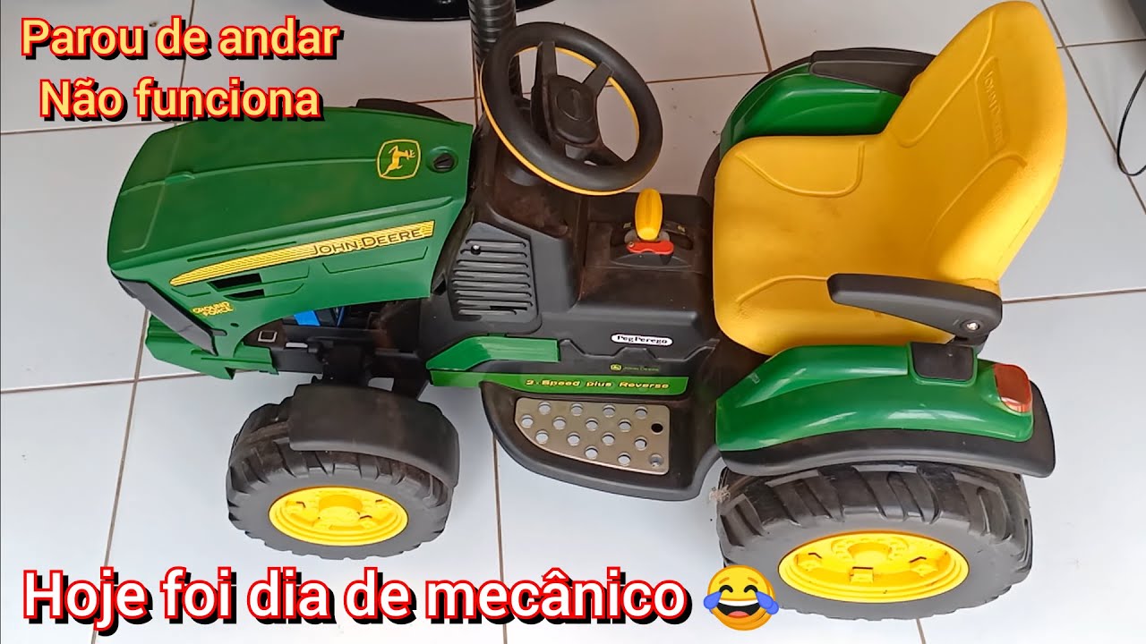 trator John Deere peg perego não funciona, cliente disse que as vezes andava e as vezes não 🤷🏼‍♂️