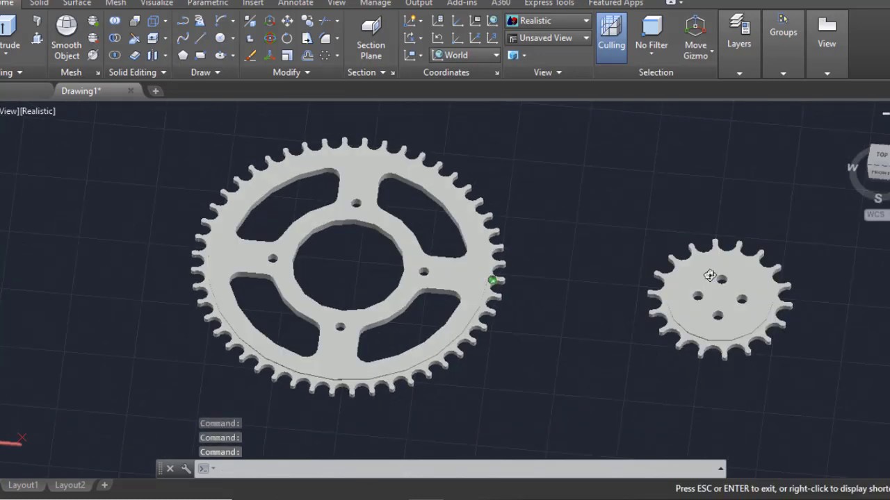 AutoCAD in Mechanical, 3D Bike Gears Modeling basic Training - QasimCAD