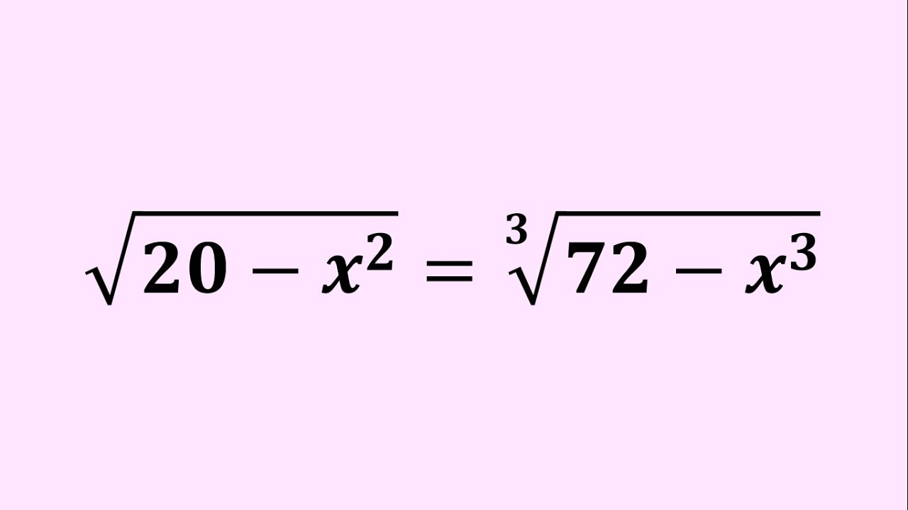 Удивительное радикальное уравнение | Попробуйте!