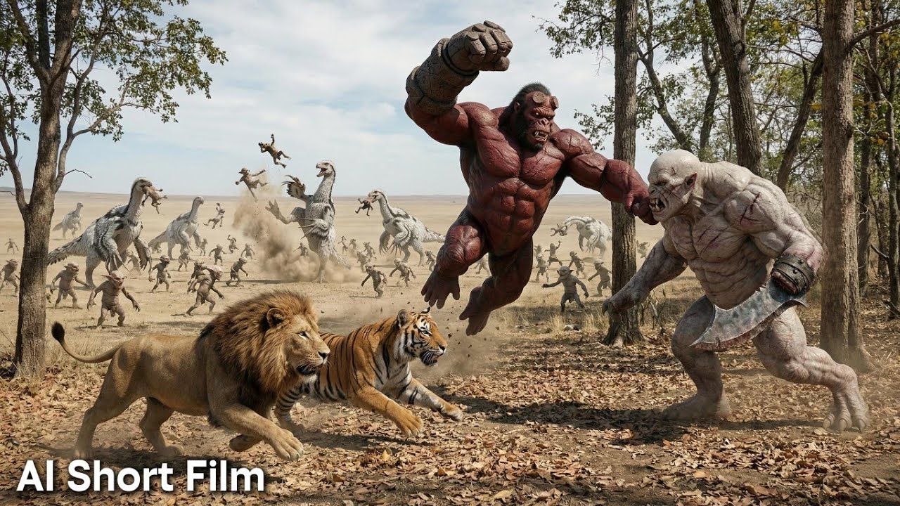 Simba & Shere Khan: Hell Brute King Confronts Azgoth Directly &ndash; Part 2 | AI Short Film