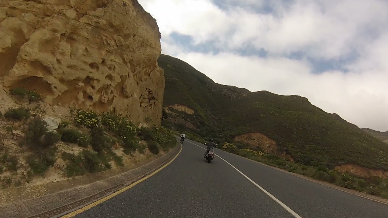 Riding Chapmans Peak on a Harley