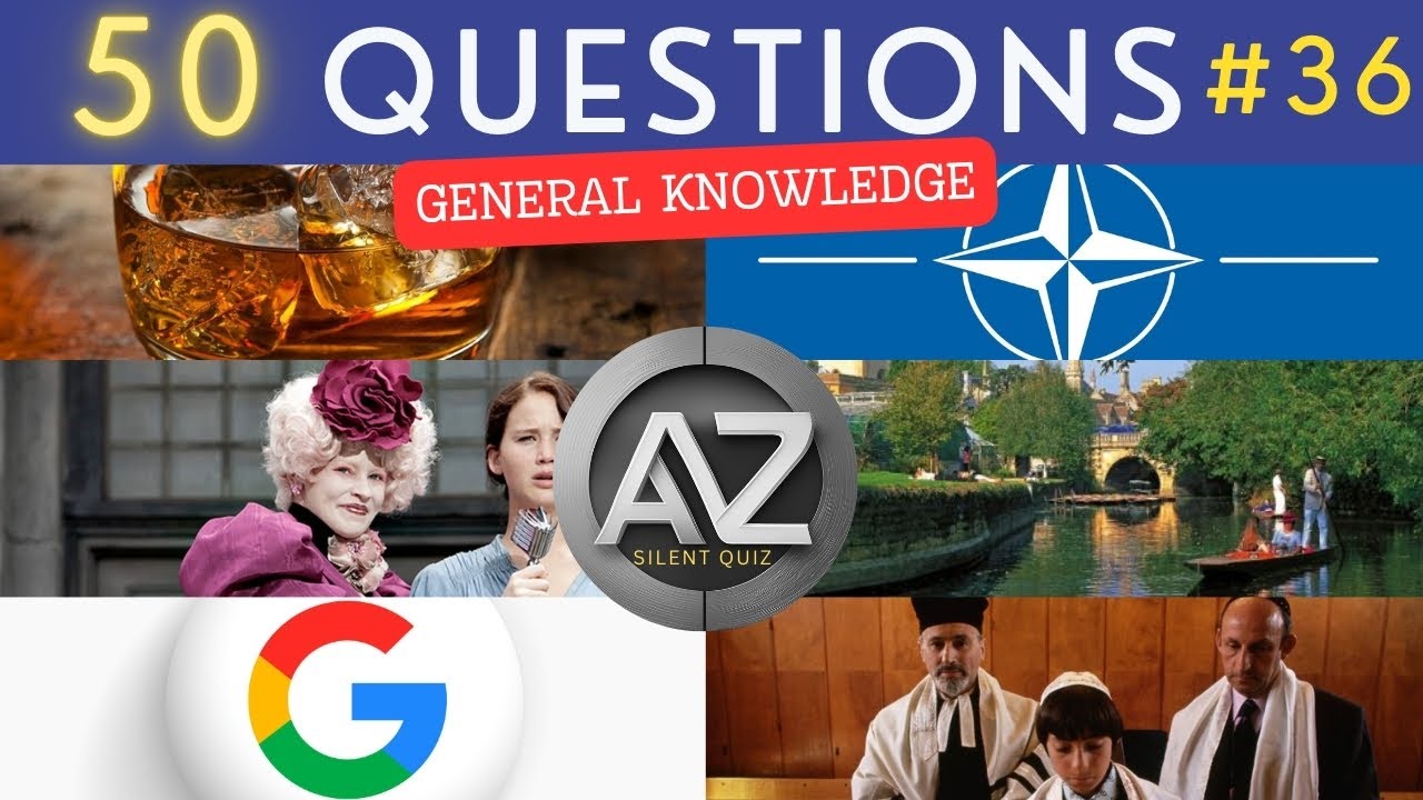 The General Knowledge Quiz #36 ¦ 50 Trivia Questions - Pub Quiz ¦ NO TALKING QUIZ