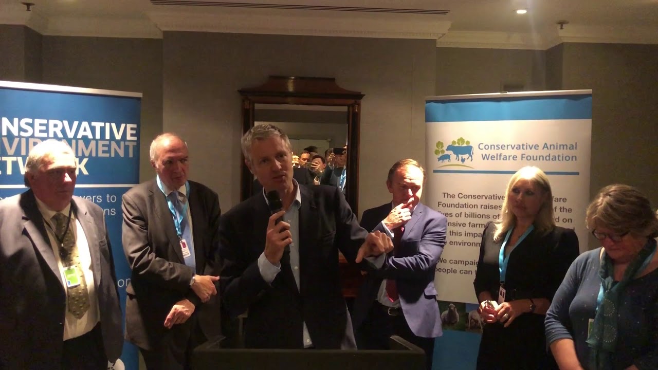 Zac Goldsmith MP speaks at the Conservative Animal Welfare Fringe Event 2018