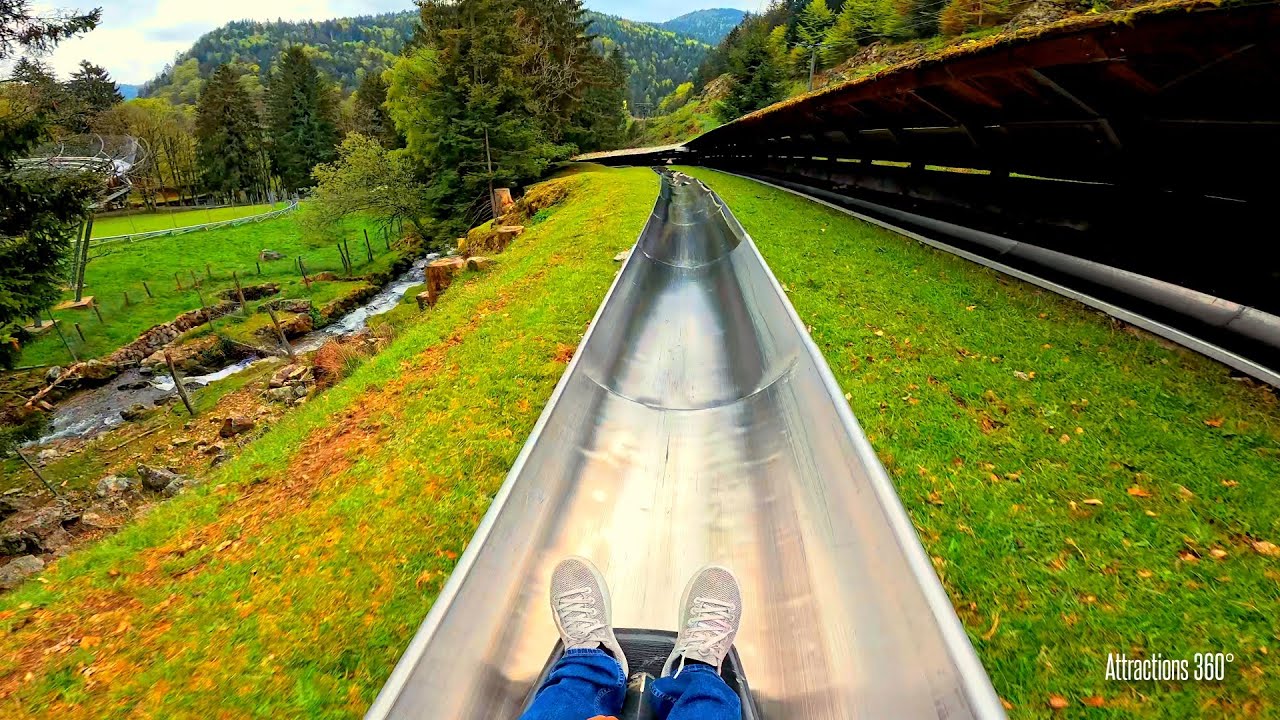 Thrilling Toboggan Ride | Fast Alpine Slide through Beautiful Lush Landscape 2024