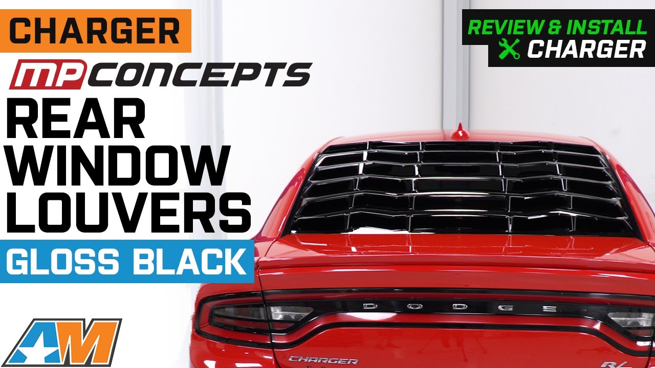 2011-2022 Charger MP Concepts Rear Window Louvers; Gloss Black Review & Install