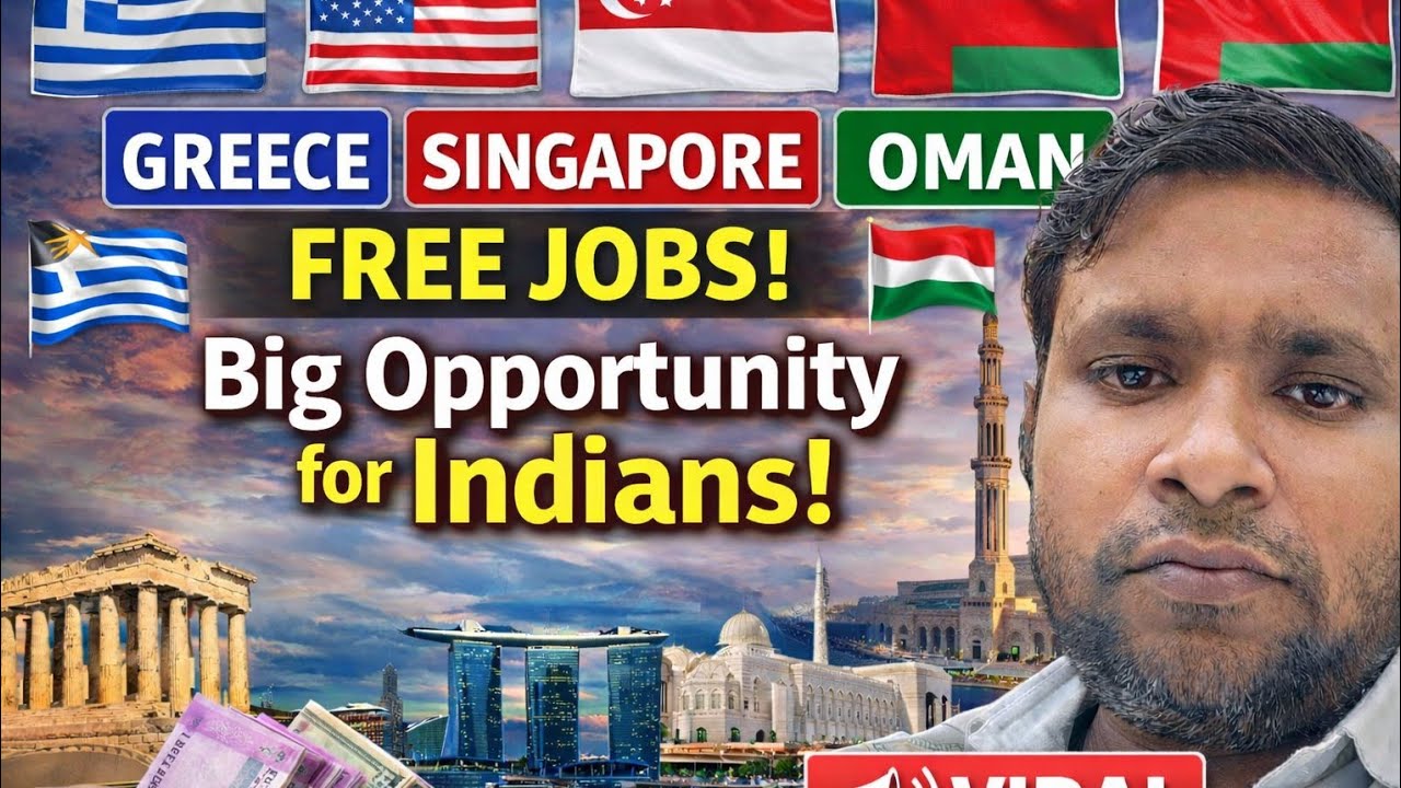 ग्रीस🇬🇷सिंगापुर🇸🇬और ओमान🇴🇲का फ्री जॉब्स vacancy|| Big opportunity for Indian full information ||
