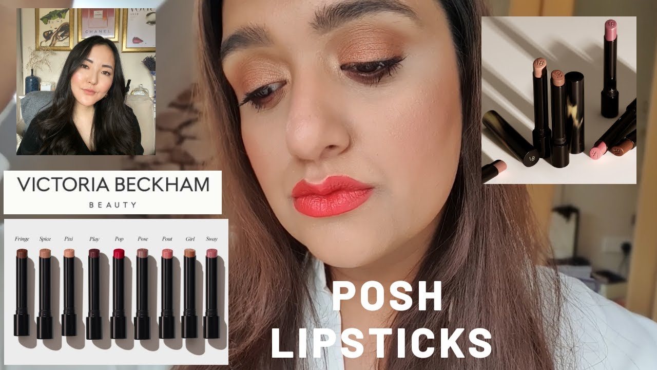NEW VICTORIA BECKHAM POSH LIPSTICKS LIP SWATCHES & NATURAL LIGHT DEMO | COLLAB WITH THE EDIT BY DH