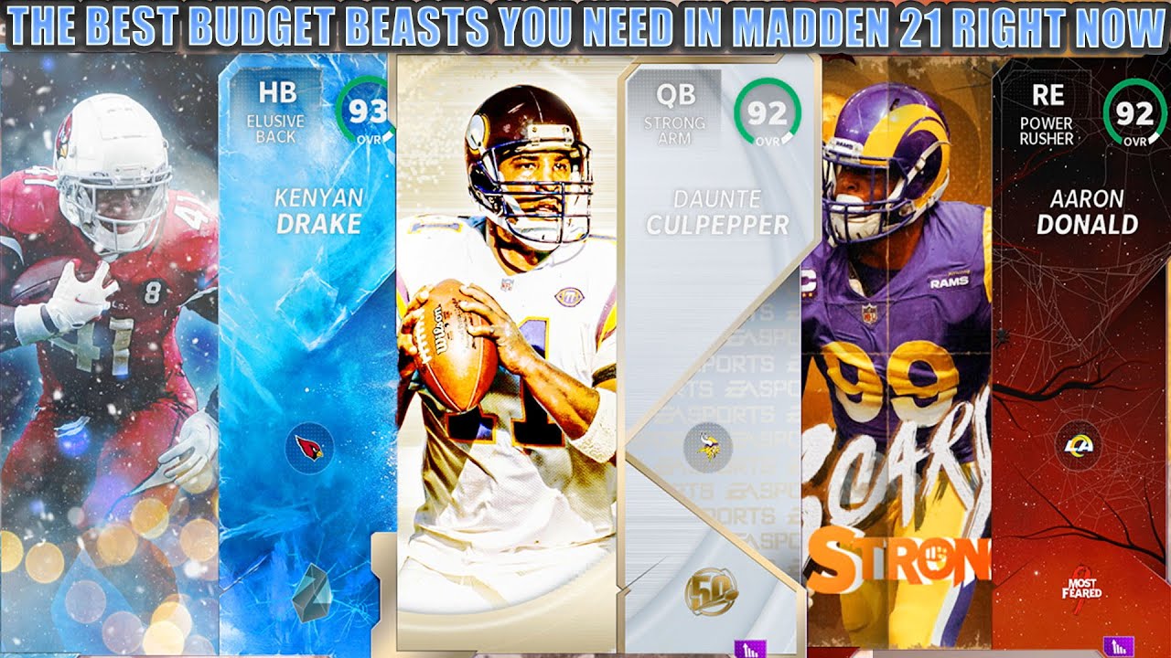THE BEST BUDGET BEASTS IN MADDEN 21 YOU NEED RIGHT NOW! BEST BUDGET CARDS! | MADDEN 21 ULTIMATE TEAM
