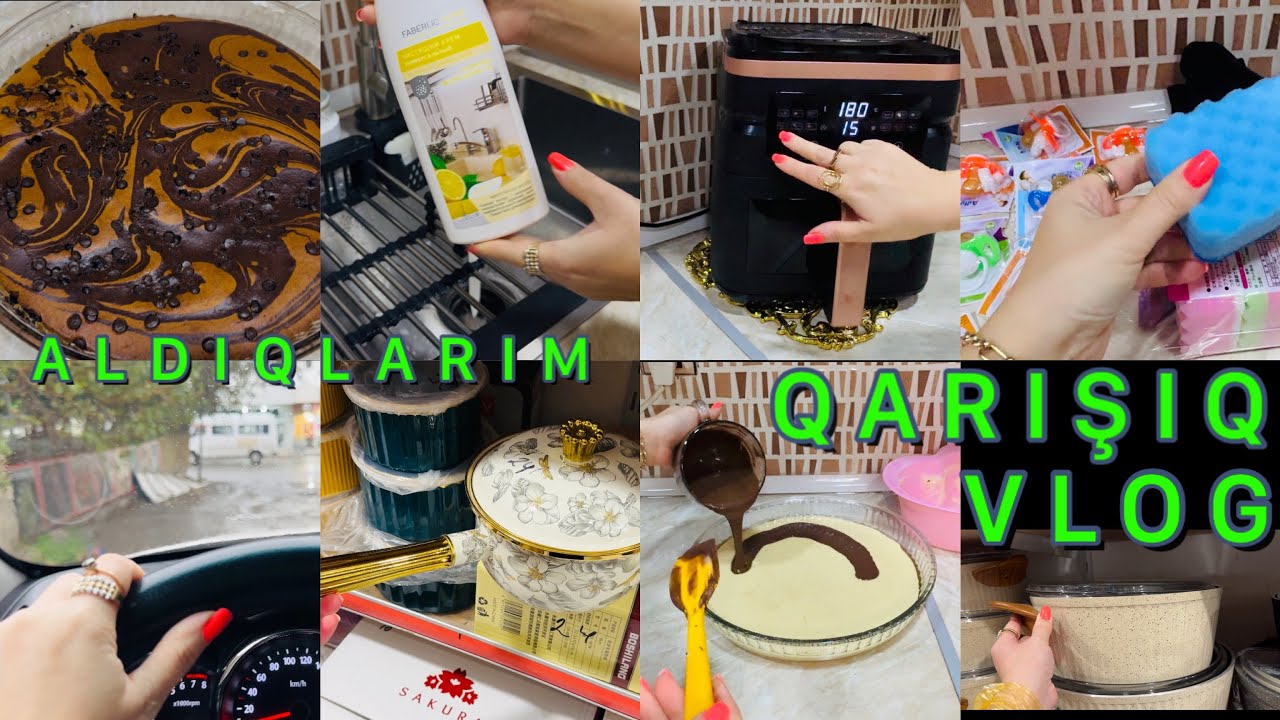 QARIŞIQ VLOG. ALDIQLARIM. #temizlikvlog #kek #vlogs #@kubrahesenova7 #alışveriş 